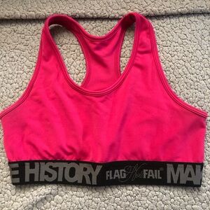 Flag Nor Fail Pink Sports Bra